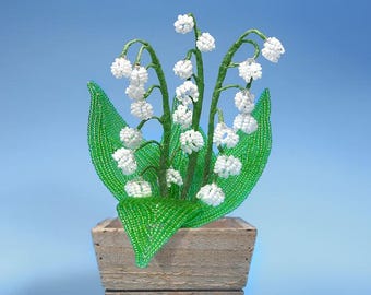 Lily of the Valley French Beaded Flower PDF Pattern Download