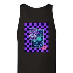 Drag Racer Girl Tank Top with Purple