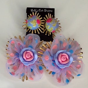 Rose Flower earrings/Handmade Rose Flower earrings.