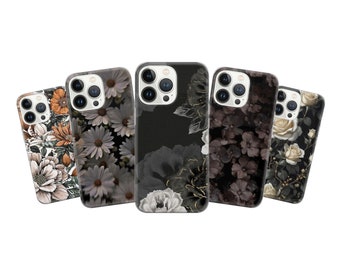 Floral Elegance Exquisite Flower Phone Case cover  fit for iPhone 15, 14, 13, 12, 8+, XR, 11 & Samsung S10 Lite, S21, A50, A51, A53, Huawei