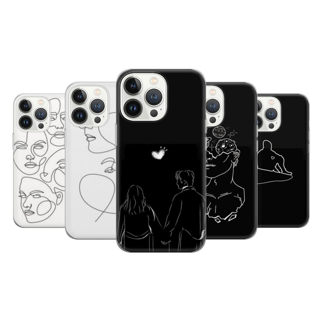 Line Phone Case Line Art Cover Fit for iPhone 15 14 13 12 - Etsy UK