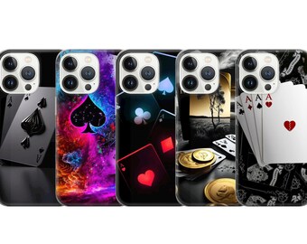 Ace Cards Gambler Dream Phone Case fit for iPhone15, 14, 13, 12, 8+, XR, 11 & Samsung S10 , S21, A50, A51, A53, Huawei P20, P30