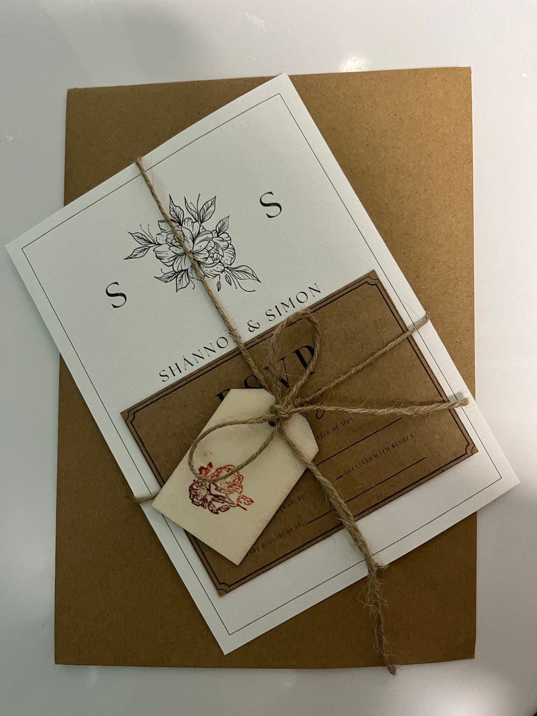 Rustic Wedding Invitations Etsy