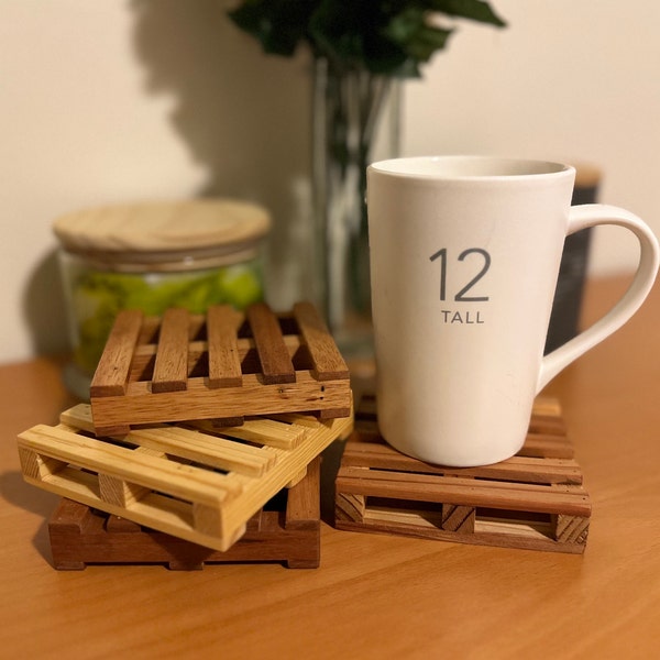 Handmade and Stained Wooden Pallet Coaster