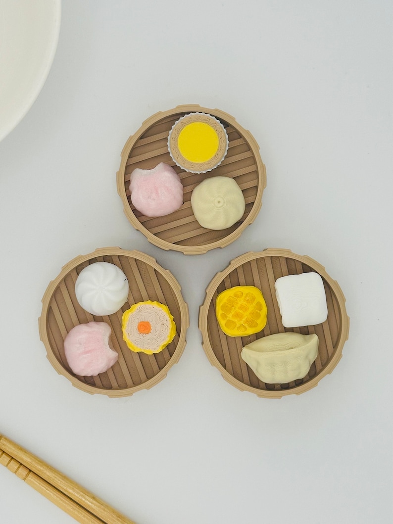 3 Switch Dumpling Dim Sum Mechanical Keyboard Fidget Toy, Stress Relief