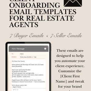 Real Estate Client Onboarding Email Templates | Buyer + Seller Pack