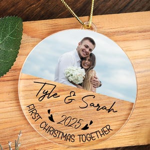 Personalized First Christmas Together Photo Ornament 2026, New Couple Keepsake