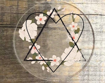 Flower Adoption Symbol Ornament, Adoption Triad Design Keepsake, Christmas Gift for New Family