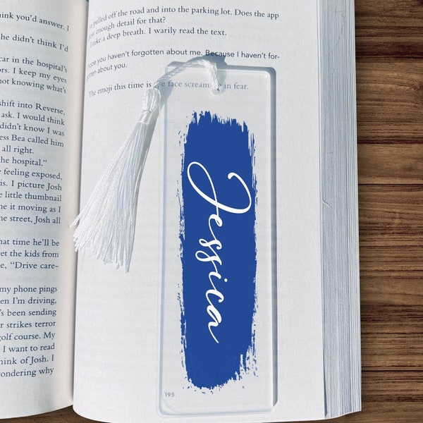 Painted Name Personalized Bookmark, Aesthetic Reading Teacher Gift, Book Club, Colored Page Marker,Book Lover Gift for Her,Friend's Birthday