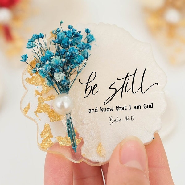 Religious Magnet Favor,Christian Gift for First Communion,Jesus Favor,Psalm 46:10,Church Gift Bulk,Scripture,Be Still and Know That I am God