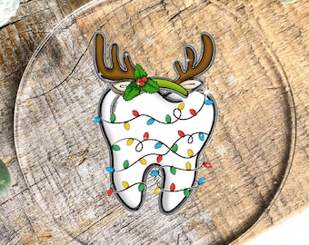 Dental Christmas Ornament, Teeth with Lights, Dentist Gift, Dentistry School Keepsake, Tooth Fairy Gift