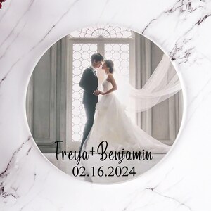 Personalized Wedding Day Photo Coaster,Drink Coaster with Your Special Moments,Custom Wedding Favor,Anniversary Gift,Picture Acrylic Coaster
