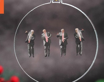 Trump Dancing Acrylic Christmas Ornament, President 45-47 Keepsake
