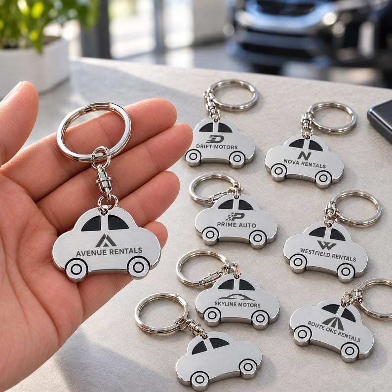 Custom Logo Car Keychain, Personalized Metal Logo Key Ring, Bulk ...