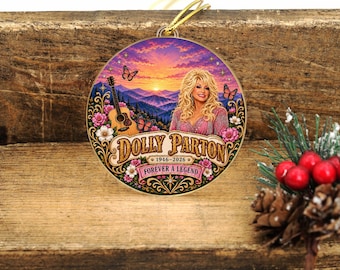 Dolly Parton Memorial Christmas Ornament, Country Music Legend Keepsake, 1946-2026 Tribute Tree Decoration