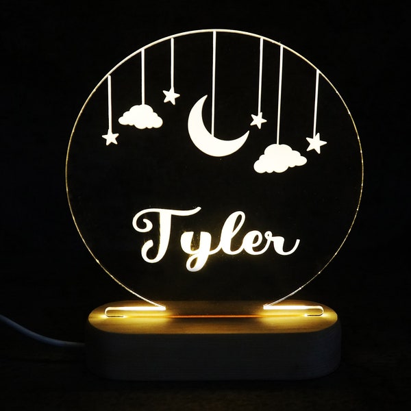 Custom Name Light For Kids, Bedroom Bedside Light, Personalized Gifts for Kids, Baby Shower Gift, Kids Room Decor, Custom Night Light