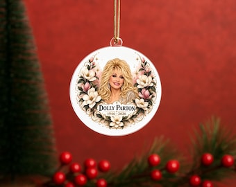 Dolly Parton Christmas Ornament, 1946-2026 Memorial Keepsake, Country Music Tribute for Fans and Collectors