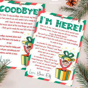 Carta de llegada de un elfo, Carta de llegada de un elfo por primera vez, Carta de bienvenida de un elfo navideño, Carta de llegada de un elfo de Papá Noel, Diversión navideña para niños