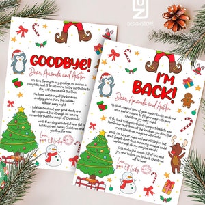 Bewerkbare elfenbrief, brief elfenaankomst, elfenretourbrief, elfen, ik ben terug kerstbrief, vaarwel elfbrief, canvassjabloon 0125CH