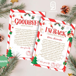 Bewerkbare elfenbrief, brief elfenaankomst, elfenretourbrief, elfen, ik ben terug kerstbrief, vaarwel elfbrief, canvassjabloon 0125CH