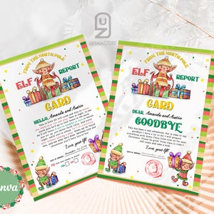 Lettre modifiable d'arrivée pour garçons elfes, lettre de retour elfes, je suis de retour, lettre de retour elfes de Noël, lettre de retour elfes, téléchargement 031