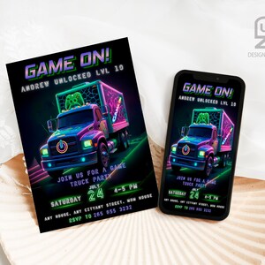 Videospiel Party Einladung, bearbeitbare druckbare Gamer Geburtstag einladen, Evite Vorlage, Gaming, Spielparty, Sofort Download
