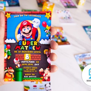 Super Mario Birthday Invitation Birthday Invitation Super Mario Invitation Editable Printable Mario Invitation Birthday Template zdjęcie 2
