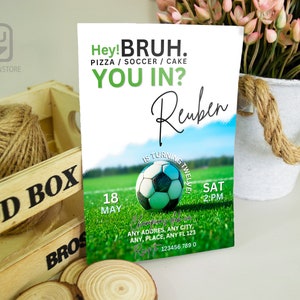 Editable Soccer Birthday Invitation Template, Soccer Birthday Invitation, Soccer Invitation Template