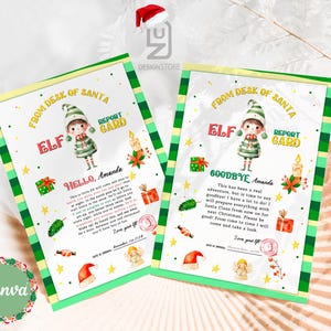 Lettre modifiable d'arrivée pour garçons elfes, lettre de retour elfes, je suis de retour, lettre de retour elfes de Noël, lettre de retour elfes, téléchargement 031