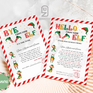 Editable Elf Boys Arrival Letter Elf Return Letter Elf I'm Back Letter Christmas Elf Return Letter Elf Welcome Back Letter Download 031