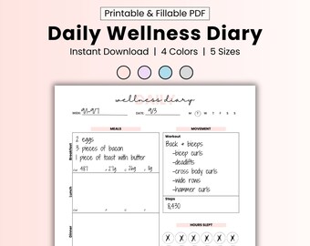 Macro tracker meal planner, my daily wellness journal, weight loss planner, weightloss agenda, calorie tracker, food journal for weight loss