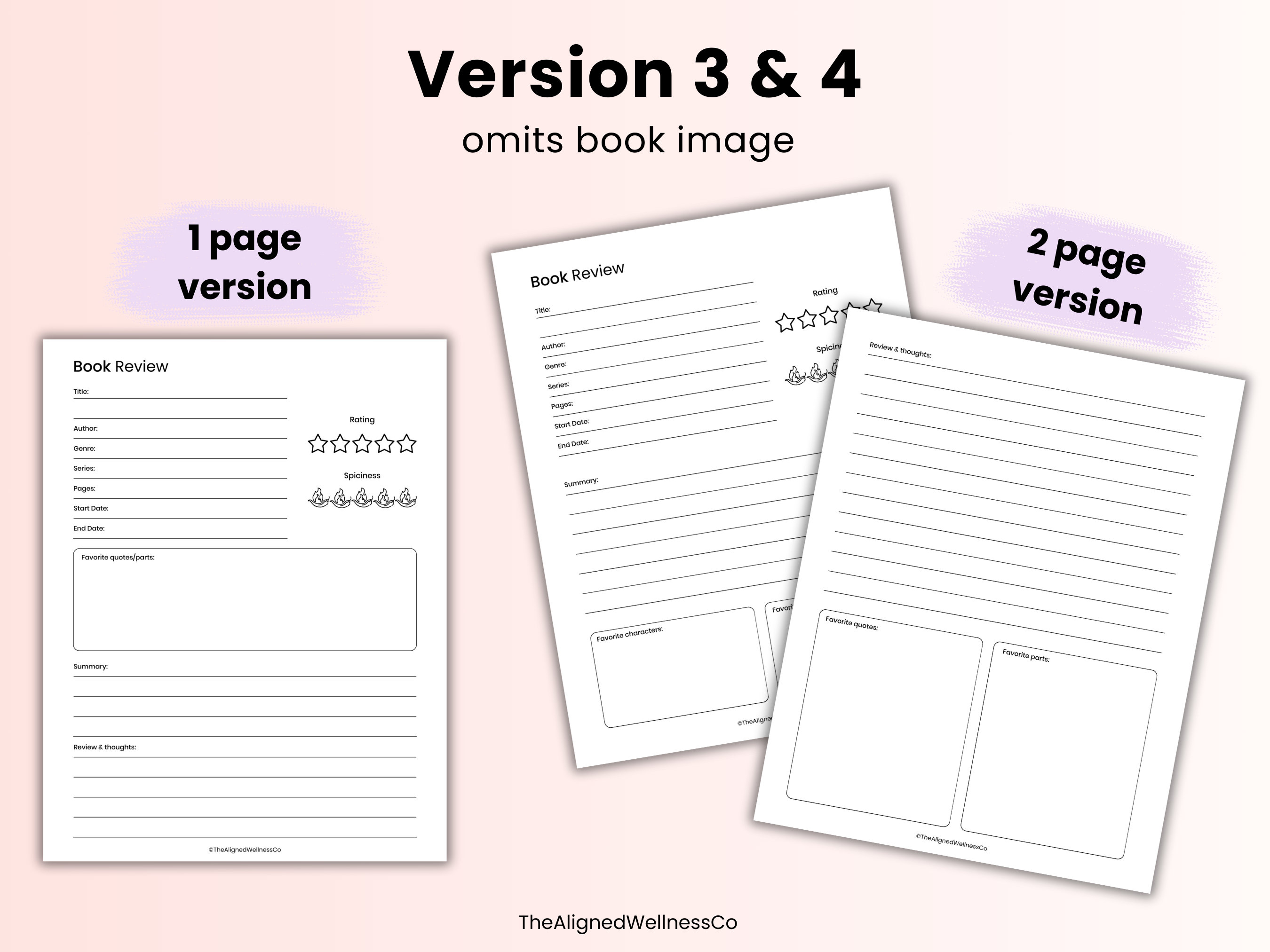 Book Review Printable Template, Digital Reading Journal Pdf, Book ...