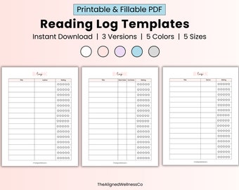Reading log planner insert pdf, books I've read, books I want to read, book lover bookworm, book review sheet, half page book review list