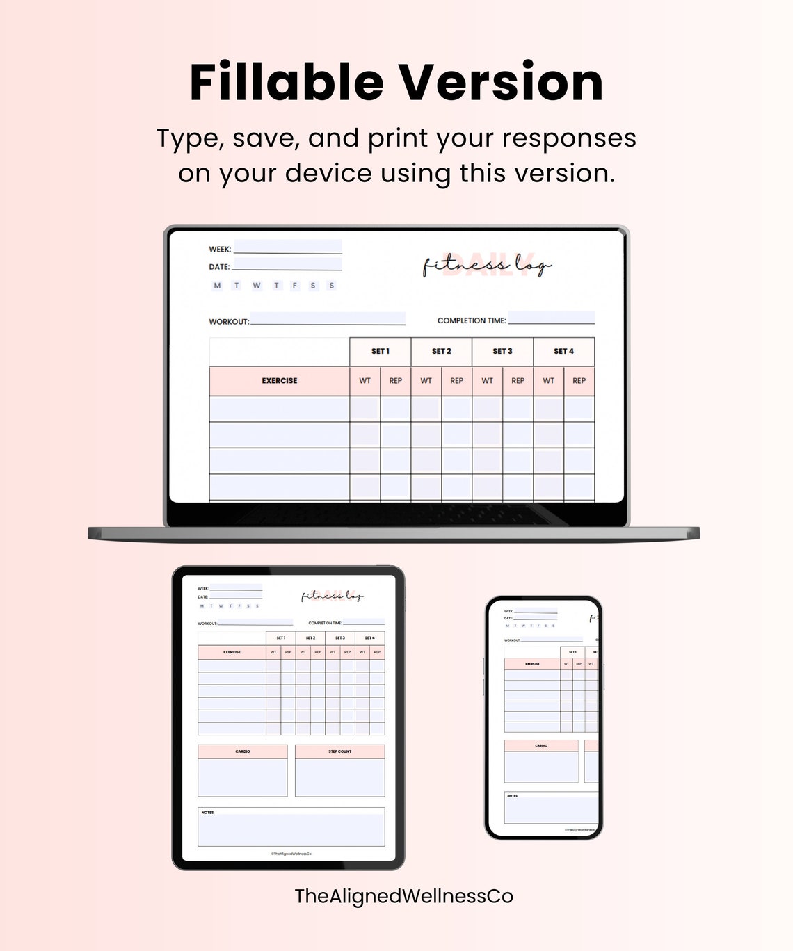 Daily Workout Log Pdf, Digital Running Workout Log for Weight Loss, Fat ...