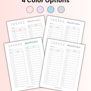 Daily Step Tracker Record, Step Log, Monthly Step Tracker Printable ...