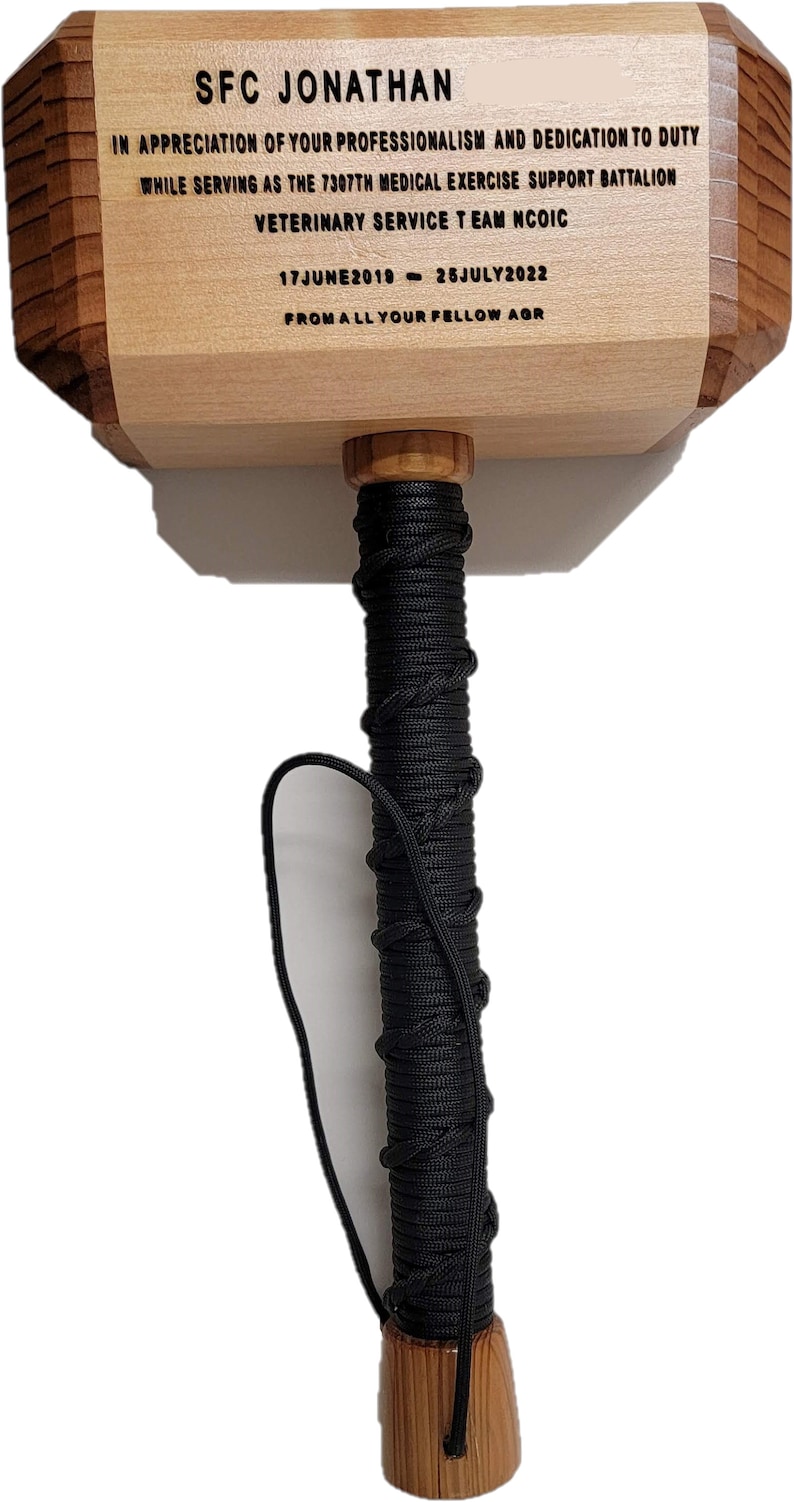Military Thor Hammer / Retirement Gift / PCS Gift / Thor Hammer Etsy