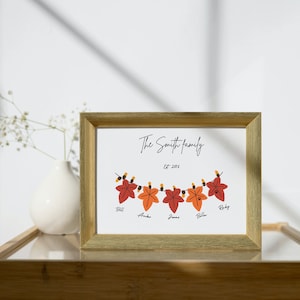 Personalized Fall Family Sign