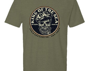 King of the Sea Mens T-Shirt - Military Green