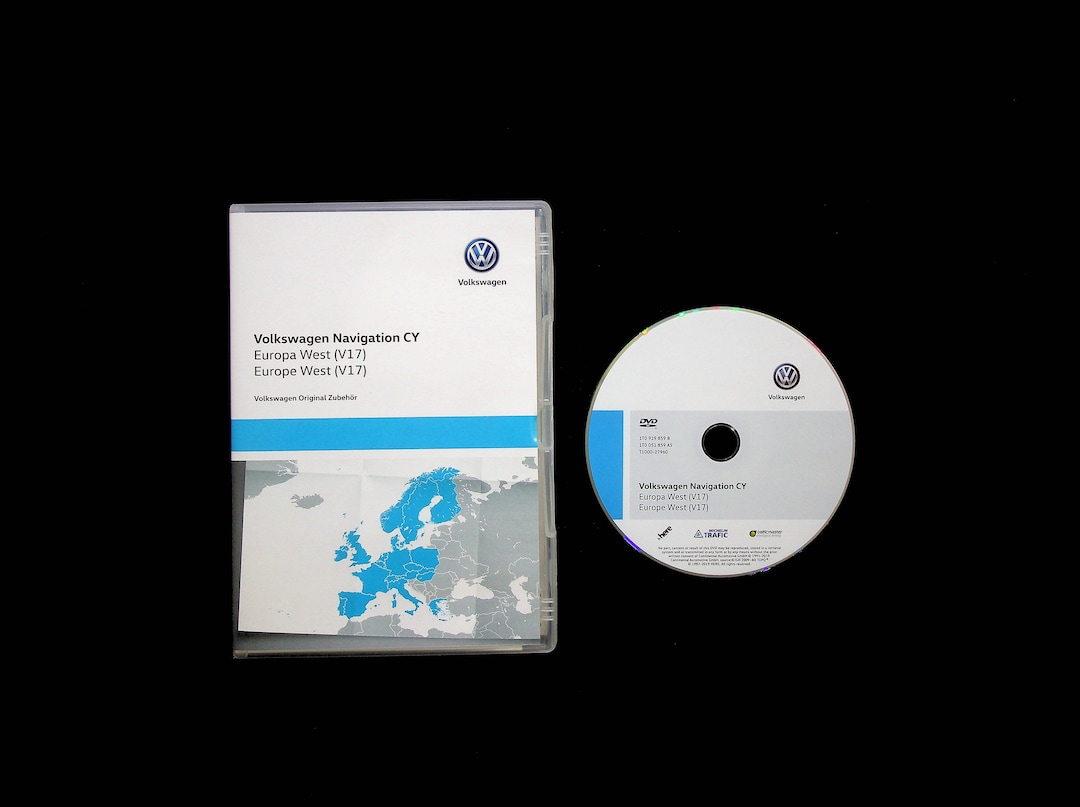 DVD Navigazione Volkswagen V17 Europa Ovest - Per RNS 510/810, Originale VW