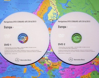 2023-64 DVD Comand Aps v12 Mercedes-Benz NTG4-204 Europe pour Classe C (03/2007-10/2008)