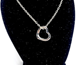 Glanzende 925 sterling zilveren hart hanger ketting ketting dames meisje Valentijn cadeau aanwezig met zakje