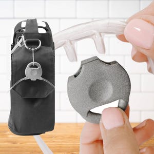 Sanitary Cover For Nasal Cannula Prongs Also Hangs Tubing On An Inogen Portable Oxygen Machine With Key Chain Or Hose Clip, Dishwasher Safe