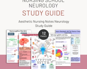 Neurobundel | Studiegids Neuro Verpleegkunde | Cheatcheets | 12 pagina's