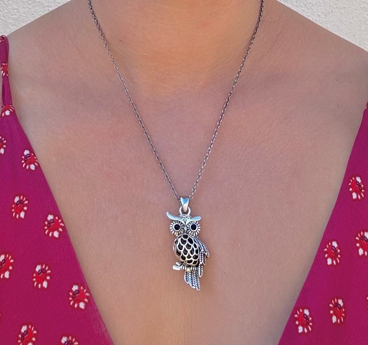 Large owl necklace