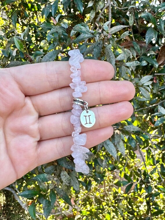 Gemini Zodiac Rose Quartz Bracelet Canada