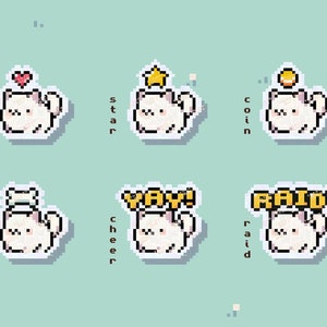 White Shiba Inu Twitch Alerts BUNDLE | Pixel Stream Twitch Alert Pack | Cute Pet Raid Stream Overlay | Custom Animated Stream Notification