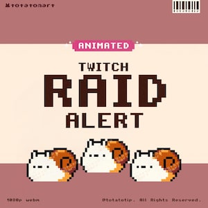 Snail Twitch Raid Alert | Cute Pixel Slug Stream Overlay | Kawaii Cozy Alert Notification for Fall | Animated Cottagecore Gamer Asset