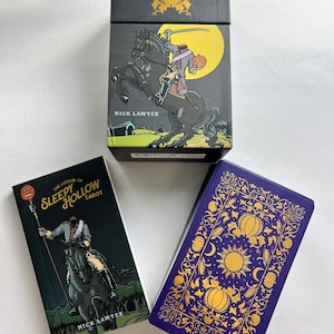 Cartas de Tarô The Legend of Sleepy Hollow - Beloved Classic Headless Horseman Edition - Conjunto de Baralho de Tarô e Caixa de Guia - Frete Grátis - NOVO