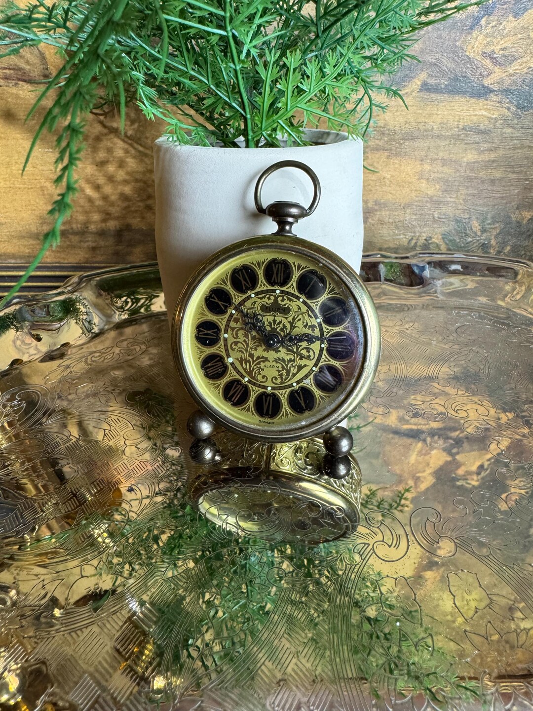 Florn Vintage Windup Clock | 1950s Wall Clock Made in Germany - Etsy
