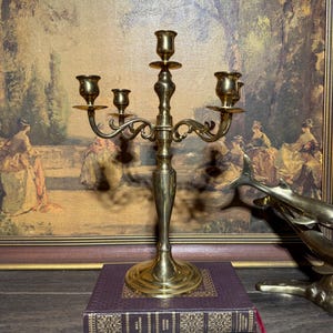 Vintage Brass Candelabra | MCM Candleholder
